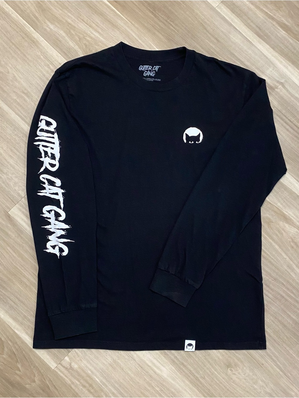 Gutter Cat Gang Shirt Mens Large Black Long Sleeve NFT Web3 Graphic Tee Cotton